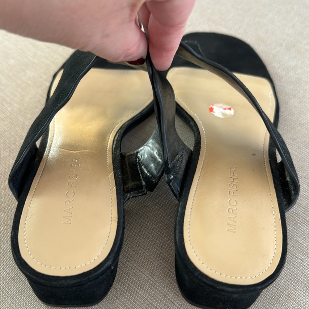 Marc Fischer Suede Sandles - 9 1/2 - Picture 6 of 10